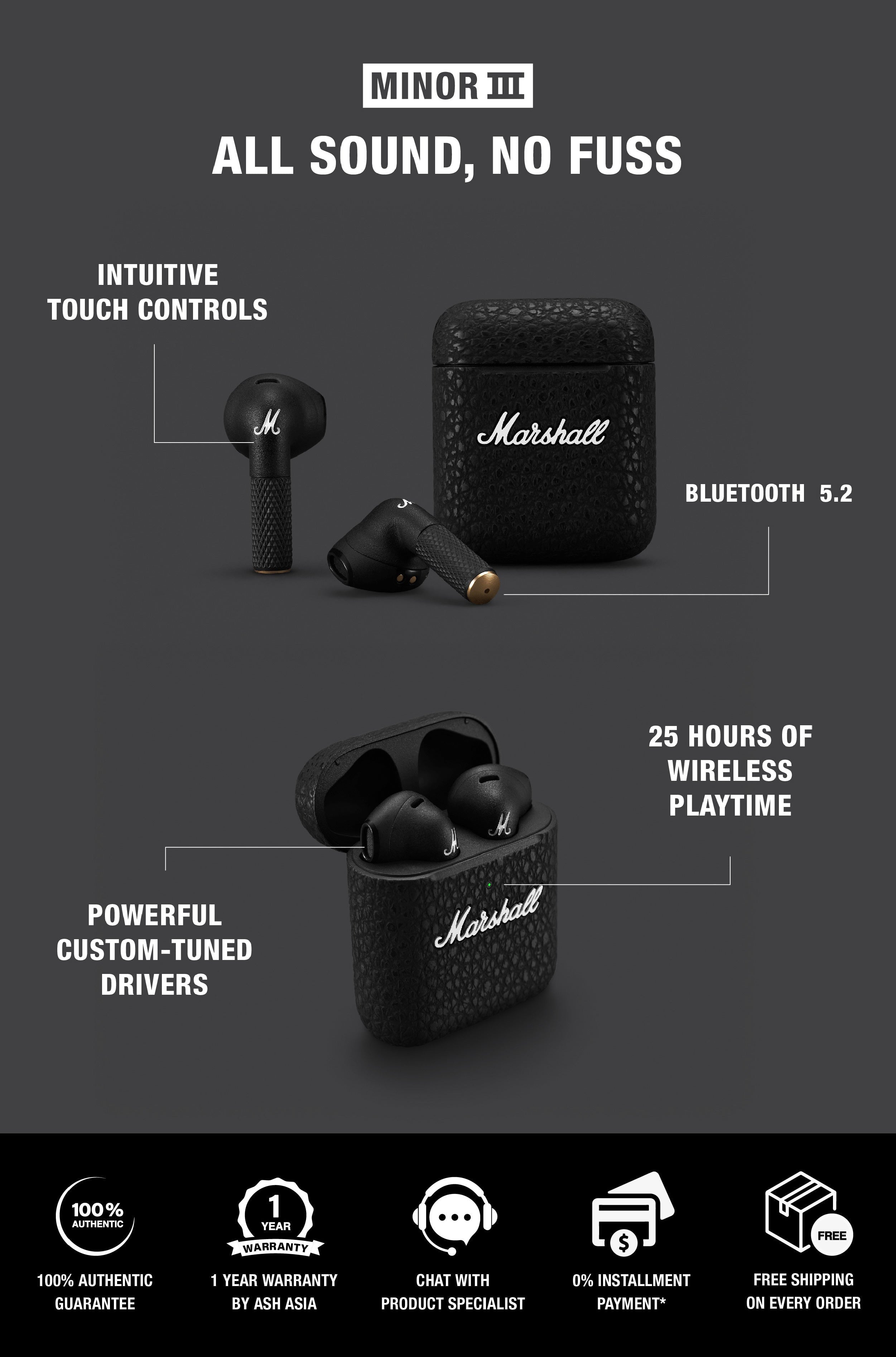 Marshall minor 3 discount bluetooth