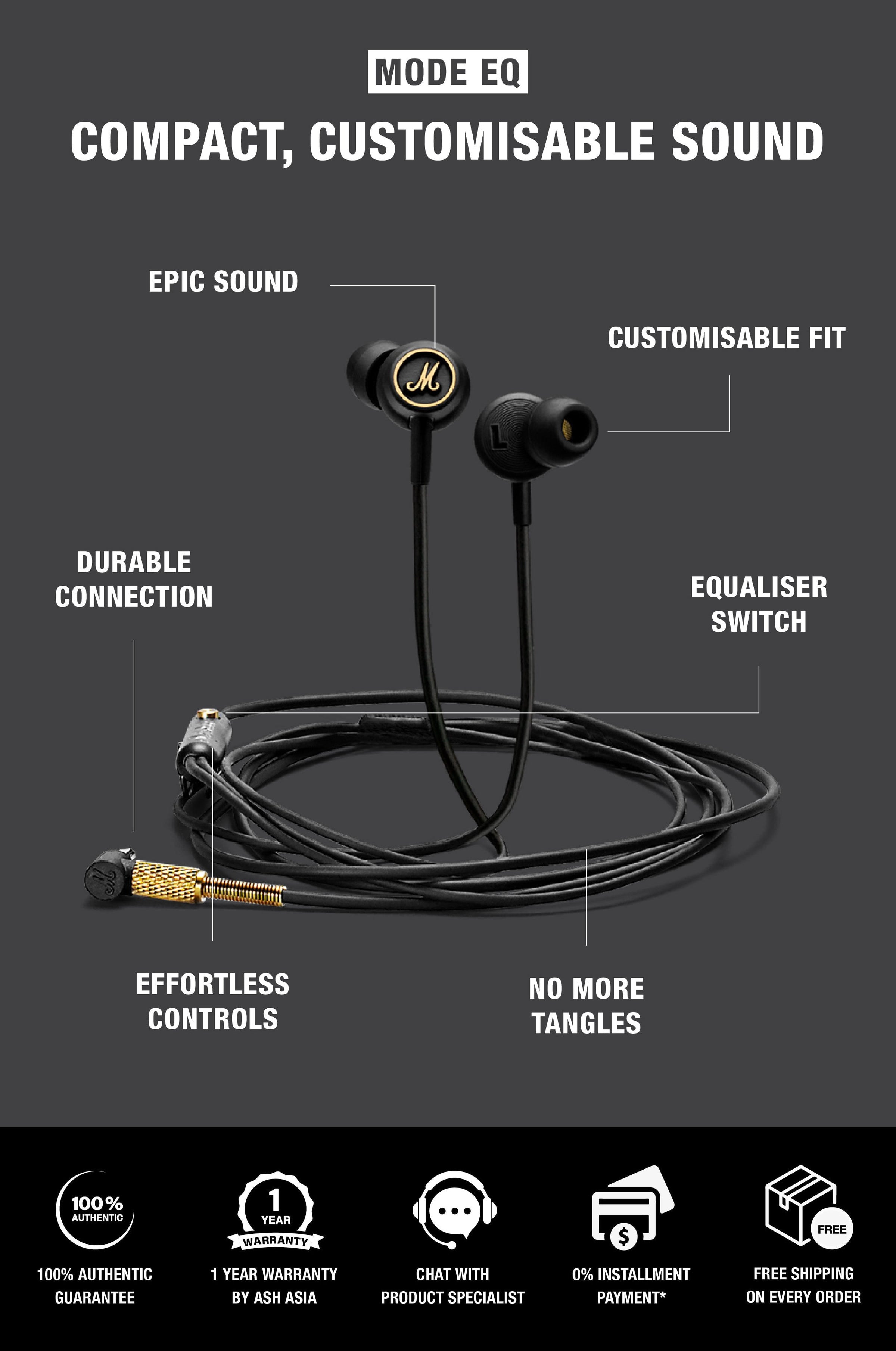 MARSHALL MODE EQ HEADPHONES (MARSHALL HEADPHONES, INEAR HEADPHONES, WIRED HEADPHONES)