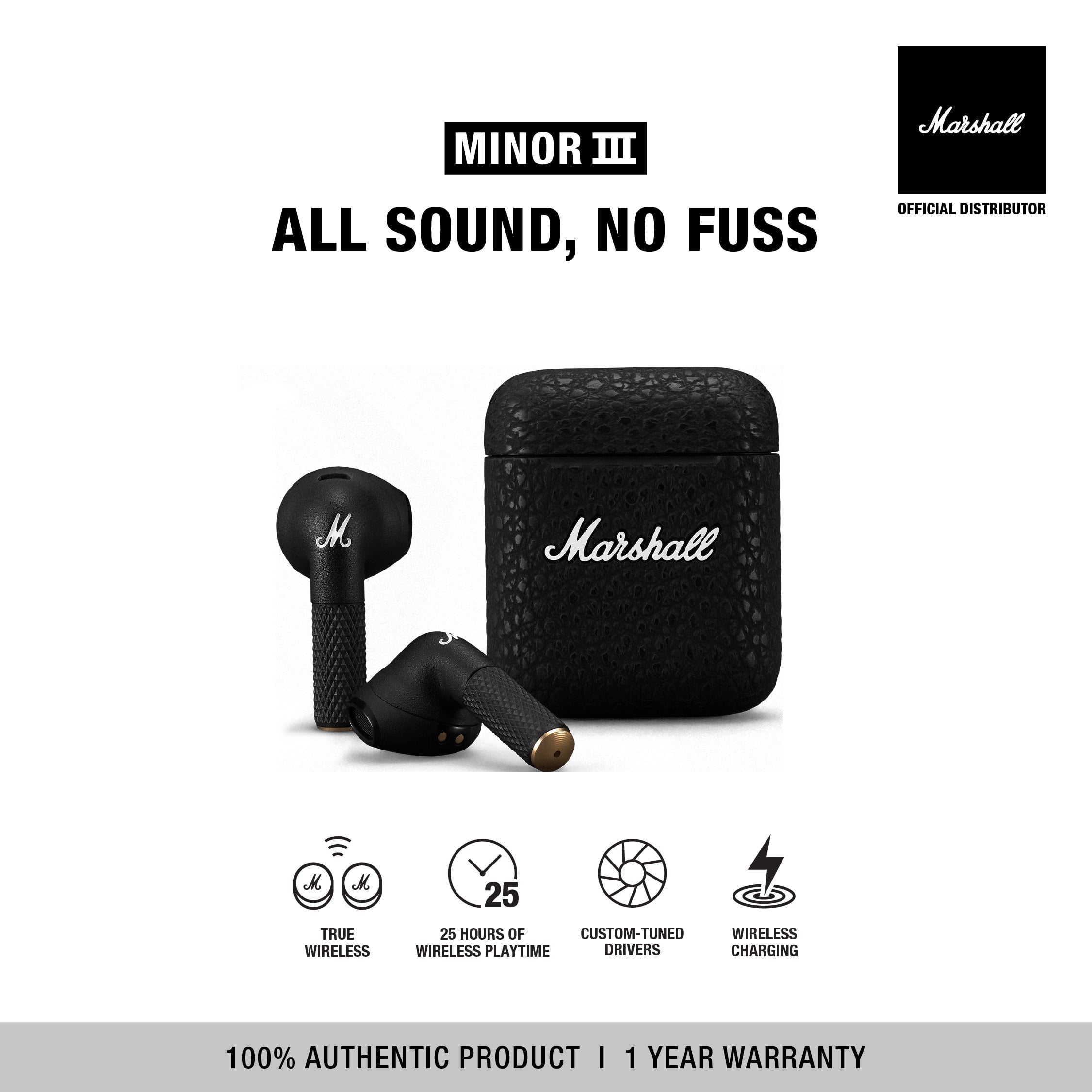 MARSHALL MINOR III HEADPHONES (MARSHALL HEADPHONES, TRUE