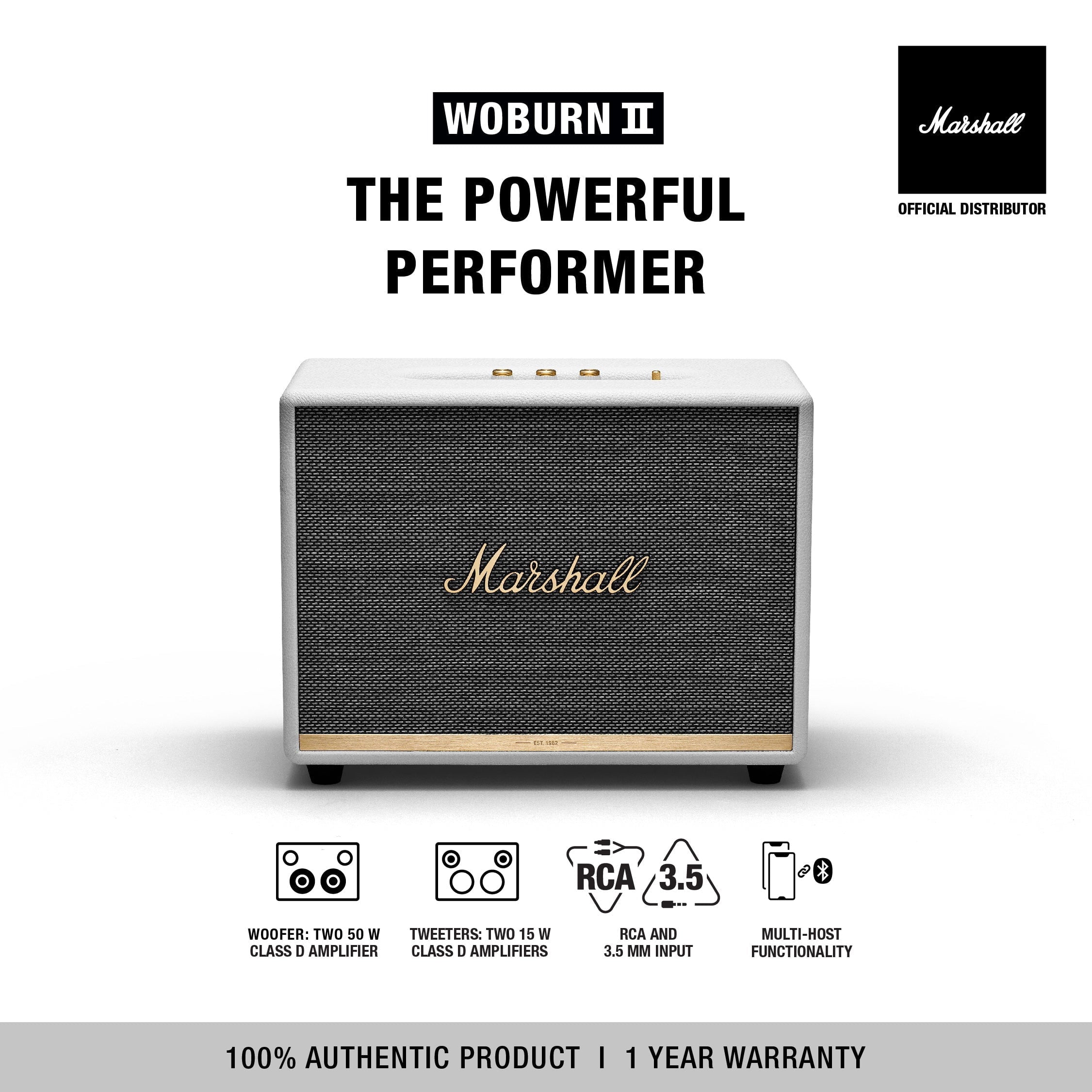Marshall Woburn II Bluetooth Speaker (3 colors: Black, White
