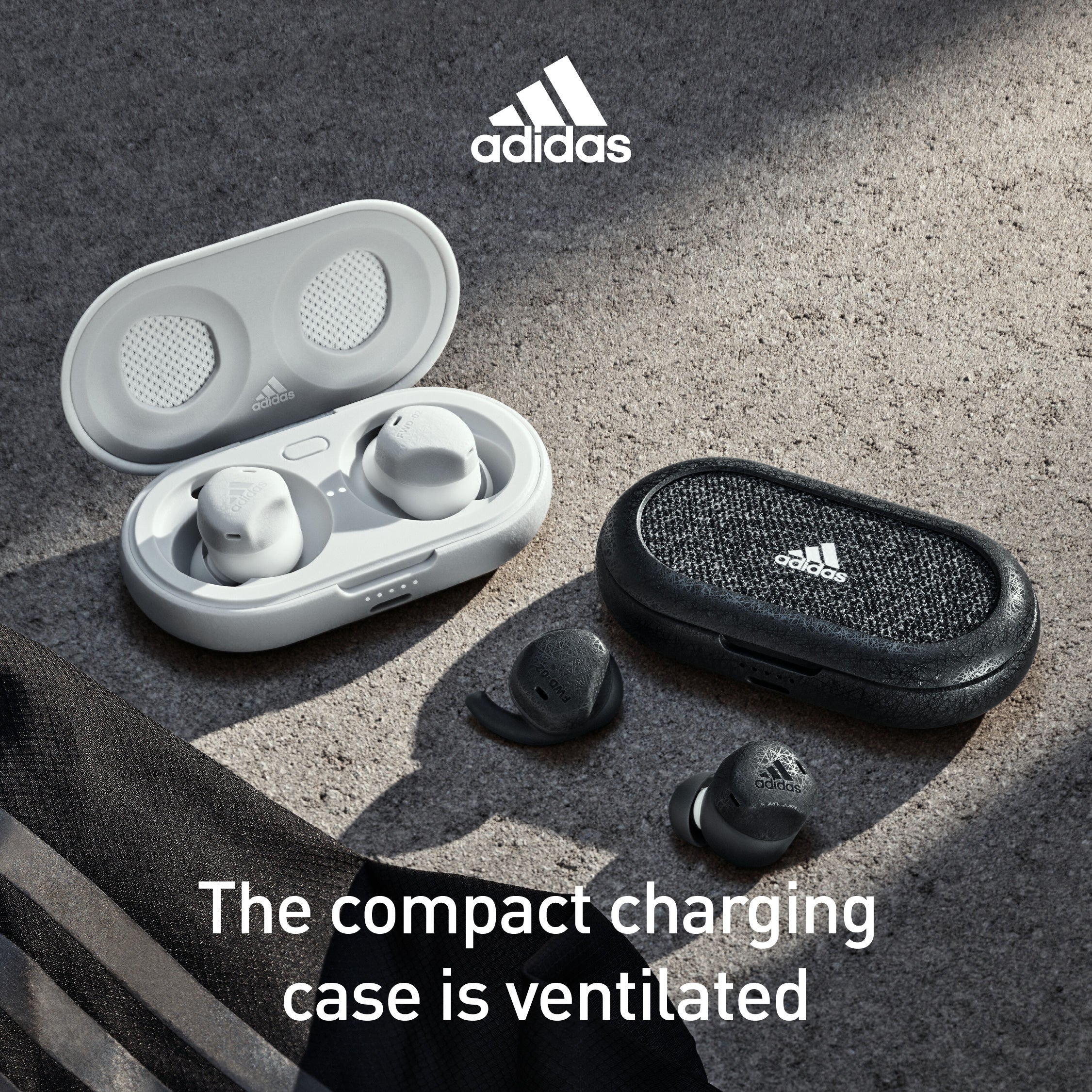 ADIDAS FWD-02 SPORT - LIGHT GREY (WIRELESS SPORT HEADPHONES, RUNNING HEADPHONES, TRUE WIRELESS HEADPHONES, IN-EAR HEADPHONES, BLUETOOTH HEADPHONES)